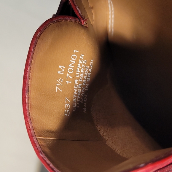 Naturalizer Red Leather w/Buckle Mules 7M - Picture 7 of 12